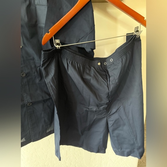 Harbor Bay|Men's Navy button up shirt & shorts matching set,NWT in size 2X••• - Picture 6 of 13